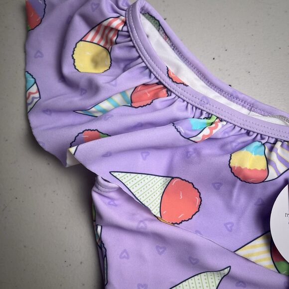 Ruffle Butts One Piece Swimsuit 12-18 Months One Shoulder Snow Cones NWT - Picture 11 of 11